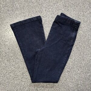 Express Flare Denim Pants Womens 12R 31x32 Super High Rise Stretch Side Zip